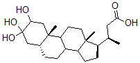 CAS#: 139265-35-3， (3R)-3-[(5R,10S,13R,17R)-2,3,3-Trihydroxy-10,13-Dimethyl-1,2,4,5,6,7,8,9,11,12,14,15,16,17-Tetradecahydrocyclopenta[a]Phenanthren-17-Yl]Butanoic Acid