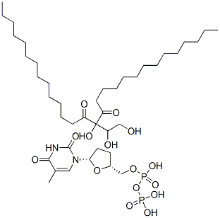 CAS#: 139701-76-1， [2-Dodecanoyloxy-3-[Hydroxy-[Hydroxy-[[5-(5-Methyl-2,4-Dioxopyrimidin-1-Yl)Oxolan-2-Yl]Methoxy]Phosphoryl]Oxyphosphoryl]Oxypropyl] Dodecanoate