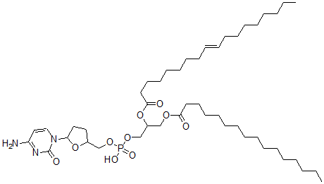CAS 登录号：139903-71-2， [1-[[5-(4-氨基-2-氧代嘧啶-1-基)四氢呋喃-2-基]甲氧基-羟基磷酰]氧基-3-棕榈酰氧基丙-2-基](E)-十八碳-9-烯酸酯