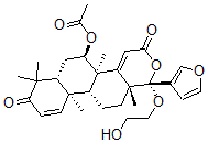 CAS#: 140163-23-1， [(1R,4bR,5R,6aR,10aR,10bR,12aR)-1-Furan-3-Yl-1-(2-Hydroxyethoxy)-4b,7,7,10a,12a-Pentamethyl-3,8-Dioxo-5,6,6a,10b,11,12-Hexahydronaphtho[3,4-f]Isochromen-5-Yl] Acetate