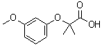 结构式 CAS# 140239-94-7, 2-(3-甲氧基苯氧基)-2-甲基丙酸
