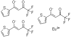 结构式 CAS# 14054-87-6, 4,4,4-三氟-1-(2-噻吩基)-1,3-丁烷二酮-铕(3:1)