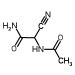 structure of CAS# 14056-39-4, N<Sup>2</Sup>-Acetyl-3-Nitriloalaninamide;2-Acetylamino-2-cyano-acetamide;MFCD02934706;N-(carbamoylcyanomethyl)acetamide