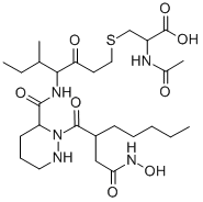 CAS#: 140626-94-4， (2R)-2-Acetamido-3-[4-[[2-[2-[2-(Hydroxyamino)-2-Oxoethyl]Heptanoyl]Diazinane-3-Carbonyl]Amino]-5-Methyl-3-Oxoheptyl]Sulfanylpropanoic Acid