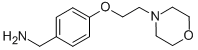 structure of CAS# 140836-69-7, 4-[2-(4-Morpholinyl)Ethoxy]-Benzenemethanamine;[4-(2-MORPHOLINOETHOXY)PHENYL]METHYLAMINE;4-(2-Morpholin-4-Yl-Ethoxy)Benzylamine