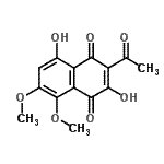 CAS#: 14090-53-0， 2-Acetyl-3,8-Dihydroxy-5,6-Dimethoxy-1,4-Naphthoquinone