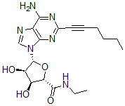 CAS#: 141018-30-6, (2S,3S,4R,5R)-5-(6-Amino-2-Hex-1-Ynylpurin-9-Yl)-N-Ethyl-3,4-Dihydroxyoxolane-2-Carboxamide