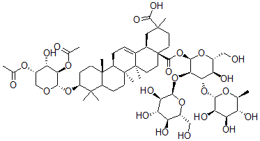 CAS#: 141039-75-0， Yiyeliangwanoside III
