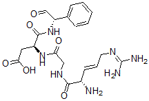 CAS#: 141261-62-3， (3S)-3-[[2-[[(E,2S)-2-Amino-5-(Diaminomethylideneamino)Pent-3-Enoyl]Amino]Acetyl]Amino]-4-Oxo-4-[[(1S)-2-Oxo-1-Phenylethyl]Amino]Butanoic Acid