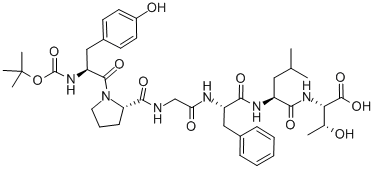 CAS#: 141261-96-3， (1,1-Dimethylethoxy)carbonyl-tyrosyl-prolyl-glycyl-phenylalanyl-leucyl-threonine
