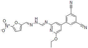 CAS#: 141480-75-3， N'-[4-(3,5-Dicyanophenyl)-6-Ethoxypyridin-2-Yl]-N-[(5-Nitrofuran-2-Yl)Methylideneamino]Methanimidamide