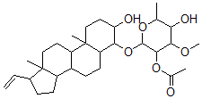CAS#: 141544-59-4， [2-[(17-Ethenyl-3-Hydroxy-10,13-Dimethyl-2,3,4,5,6,7,8,9,11,12,14,15,16,17-Tetradecahydro-1H-Cyclopenta[a]Phenanthren-4-Yl)Oxy]-5-Hydroxy-4-Methoxy-6-Methyloxan-3-Yl] Acetate