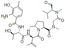CAS#: 141912-59-6， (2S)-1-[(2R)-2-[[(2S,3R)-2-[(2-Amino-3-Hydroxy-4-Methylbenzoyl)Amino]-3-Hydroxybutanoyl]Amino]-3-Methylbut-3-Enoyl]-N,5-Dimethyl-N-[2-[Methyl-[(2S)-3-Methyl-1-Oxobutan-2-Yl]Amino]-2-Oxoethyl]Pyrrolidine-2-Carboxamide