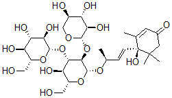 CAS#: 141947-49-1， Vomifoliol 9-O-glucopyranosyl-4-O-xylopyranosyl-6-O-glucopyranoside