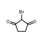 structure of CAS# 14203-24-8, 2-Bromo-1,3-Cyclopentanedione;2-Bromo-1,3-cyclopentanedione;2-Bromo-1,3-cyclopentanedione #;MFCD12827833