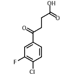 结构式 CAS# 142048-54-2, 4-(4-氯-3-氟苯基)-4-氧代丁酸