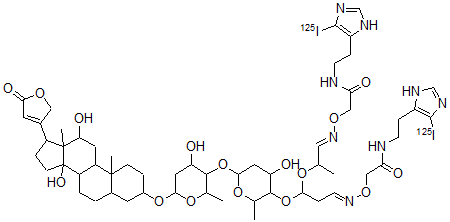 CAS#: 142078-77-1， Digoxin-Iodohistamine(Bis(O-Carboxymethyloxime))