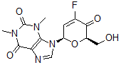 CAS#: 142270-03-9， 9-[(2R,6R)-4-Fluoro-6-(Hydroxymethyl)-5-Oxo-2H-Pyran-2-Yl]-1,3-Dimethylpurine-2,6-Dione