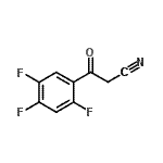 structure of CAS# 142501-42-6, 3-Oxo-3-(2,4,5-Trifluorophenyl)Propanenitrile;2,4,5-Trifluorobenzoylacetonitrile;MFCD02260821