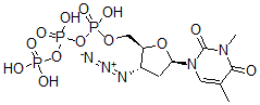 CAS#: 142644-39-1， [(2S,3S,5R)-3-Azido-5-(3,5-Dimethyl-2,4-Dioxopyrimidin-1-Yl)Oxolan-2-Yl]Methyl (Hydroxy-Phosphonooxyphosphoryl) Hydrogen Phosphate