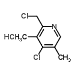 structure of CAS# 142885-96-9, 4-Chloro-2-(Chloromethyl)-3,5-Dimethylpyridine Hydrochloride (1:1);4-chloro-2-(chloromethyl)-3,5-dimethylpyridine, chloride;4-CHLORO-3, 5-DIMETHYL 2-CHLORMETHYL PYRIDINE.HCL;4-CHLORO-3,5-DIMETHYL 2-CHLORMETHYL PYRIDINE.HCL