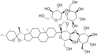 CAS#: 143049-26-7， Tigogenin-3-O-beta-D-Glucopyranosyl(1-2)(beta-D-Glucopyranosyl(1-3))-beta-D-Glucopyranosyl(1-4)-beta-D-Galactopyranoside