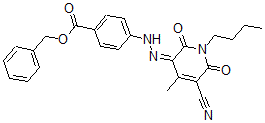 CAS#: 143067-35-0， Phenylmethyl 4-[(2Z)-2-(1-Butyl-5-Cyano-4-Methyl-2,6-Dioxopyridin-3-Ylidene)Hydrazinyl]Benzoate