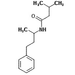 structure of CAS# 143085-87-4, 3-Methyl-N-(4-Phenyl-2-Butanyl)Butanamide;N-(1-Methyl-3-phenylpropyl)isovaleramide