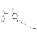 结构式 CAS# 143134-90-1, 乙基4-[4-(庚氧基)苯基]-4-氧代丁酸酯