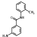 结构式 CAS# 14315-20-9, 3-氨基-N-(2-甲基苯基)苯甲酰胺