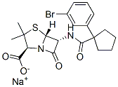 CAS#: 143407-70-9， Sodium (2S,5R,6R)-6-[[1-(3-Bromophenyl)Cyclopentanecarbonyl]Amino]-3,3-Dimethyl-7-Oxo-4-Thia-1-Azabicyclo[3.2.0]Heptane-2-Carboxylate