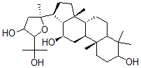CAS#: 143436-21-9， (8R,9S,10R,12R,13R,14R,17S)-17-[(2S)-4-Hydroxy-5-(2-Hydroxypropan-2-Yl)-2-Methyloxolan-2-Yl]-4,4,10,14-Tetramethyl-1,2,3,5,6,7,8,9,11,12,13,15,16,17-Tetradecahydrocyclopenta[a]Phenanthrene-3,12-Diol