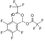 structure of CAS# 14353-88-9, (2,3,4,5,6-Pentafluorophenyl)Bis(2,2,2-Trifluoroacetato)-Iodine;[Bis(Trifluoroacetoxy)]Iodopentafluorobenzene 95%;[Bis(Trifluoroacetoxy)]Iodopentafluorobenzene95%;PENTAFLUORO[BIS(TRIFLUOROACETOXY)IODO]BENZENE