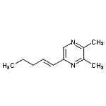CAS#: 143901-63-7， 2,3-Dimethyl-5-[(1E)-1-Penten-1-Yl]Pyrazine