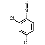 structure of CAS# 143954-64-7, 2,4-Dichloro-1-Isocyanobenzene;2,4-dichloro-1-isocyanobenzene;2,4-dichlorophenyl isocyanide