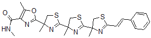 CAS#: 144370-38-7， N,5-Dimethyl-2-[4-Methyl-2-[4-Methyl-2-[4-Methyl-2-[(E)-2-Phenylethenyl]-5H-1,3-Thiazol-4-Yl]-5H-1,3-Thiazol-4-Yl]-5H-1,3-Thiazol-4-Yl]-1,3-Oxazole-4-Carboxamide