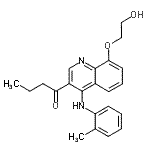 CAS#: 144453-77-0， 1-{8-(2-Hydroxyethoxy)-4-[(2-Methylphenyl)Amino]-3-Quinolinyl}-1-Butanone