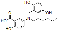 CAS#: 144676-04-0， 5-[(2,5-Dihydroxyphenyl)Methyl-Hexylamino]-2-Hydroxybenzoic Acid