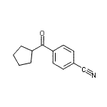structure of CAS# 144979-13-5, 4-(Cyclopentylcarbonyl)Benzonitrile;4-Cyanophenyl cyclopentyl ketone