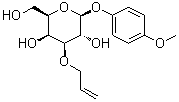 结构式 CAS# 144985-19-3, 4-甲氧基苯基 3-O-烯丙基-beta-D-吡喃半乳糖苷