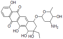 CAS#: 145165-11-3， 7-(4-Amino-5-Hydroxy-6-Methyloxan-2-Yl)Oxy-9-Ethyl-4,9,10,11-Tetrahydroxy-8,10-Dihydro-7H-Tetracene-5,12-Dione