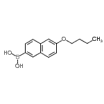 structure of CAS# 145369-28-4, (6-Butoxy-2-Naphthyl)Boronic Acid;(6-butoxynaphthalen-2-yl)boronic acid