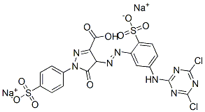 CAS#: 14552-81-9， Disodium Hydrogen 4-[[5-[(4,6-Dichloro-1,3,5-Triazin-2-Yl)Amino]-2-Sulphonatophenyl]Azo]-4,5-Dihydro-5-Oxo-1-(4-Sulphonatophenyl)-1H-Pyrazole-3-Carboxylate