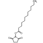 structure of CAS# 14565-47-0, 1-(Dodecanoyloxy)-2,5-Pyrrolidinedione;Lauric acid N-hydroxysuccinimide ester;N-Succinimidyl dodecanoate;Succinimidyl laurate