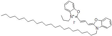 CAS#: 145687-07-6， (2Z)-3-Docosyl-2-[(E)-3-(3-Propyl-1,3-Benzoxazol-3-Ium-2-Yl)Prop-2-Enylidene]-1,3-Benzoxazole Iodide