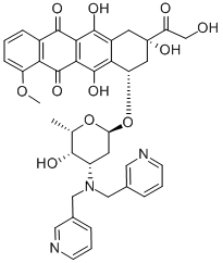 CAS#: 145785-64-4， 7-[4-(Bis(Pyridin-3-Ylmethyl)Amino)-5-Hydroxy-6-Methyloxan-2-Yl]Oxy-6,9,11-Trihydroxy-9-(2-Hydroxyacetyl)-4-Methoxy-8,10-Dihydro-7H-Tetracene-5,12-Dione