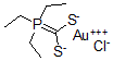 CAS#: 145874-60-8， Chloro((dithiocarboxy)triethylphosphoniumato)-Gold