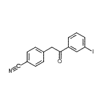 structure of CAS# 146653-53-4, 4-[2-(3-Iodophenyl)-2-Oxoethyl]Benzonitrile;2-(4-cyanophenyl)-3'-iodoacetophenone