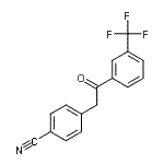 结构式 CAS# 146653-56-7, 4-{2-氧代-2-[3-(三氟甲基)苯基]乙基}苯甲腈
