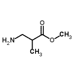 structure of CAS# 14678-48-9, Methyl 3-Amino-2-Methylpropanoate;dl-3-Aminoisobutyric acid, methyl ester;Methyl 3-amino-2-methylpropanoate #;propionic acid, 3-amino-2-methyl, methyl ester
